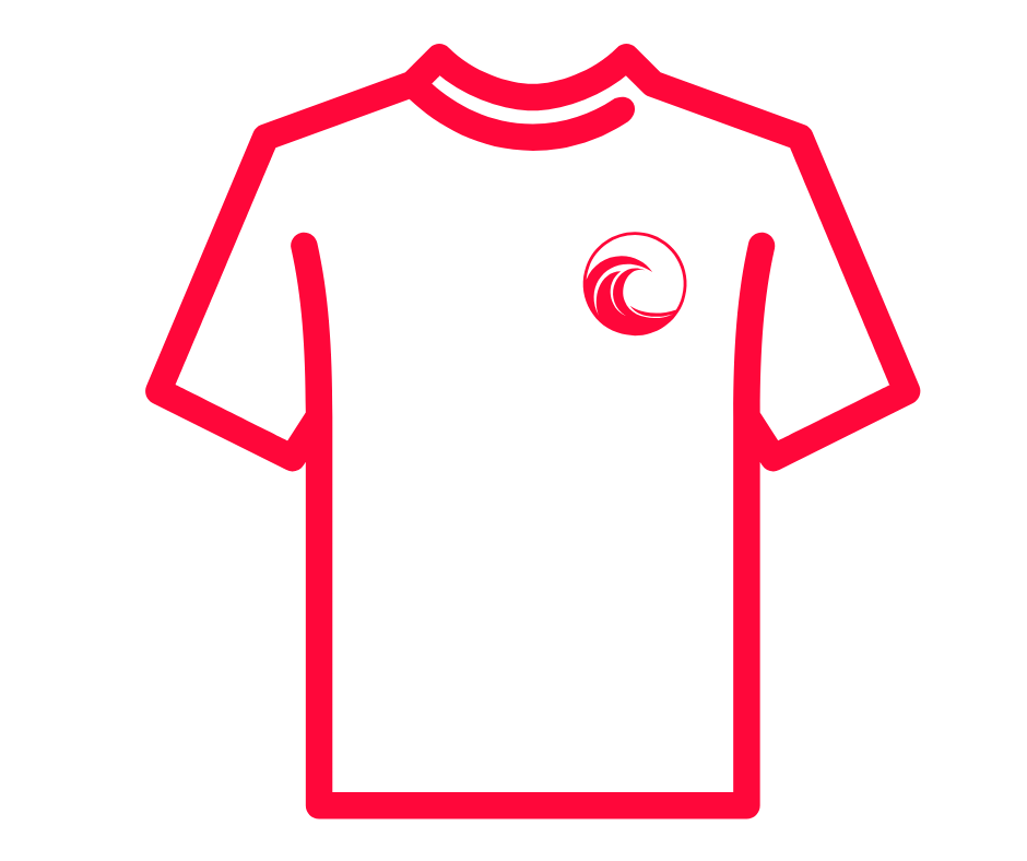 Custom T-shirt with screen-printed logo, showcasing vibrant ink design.